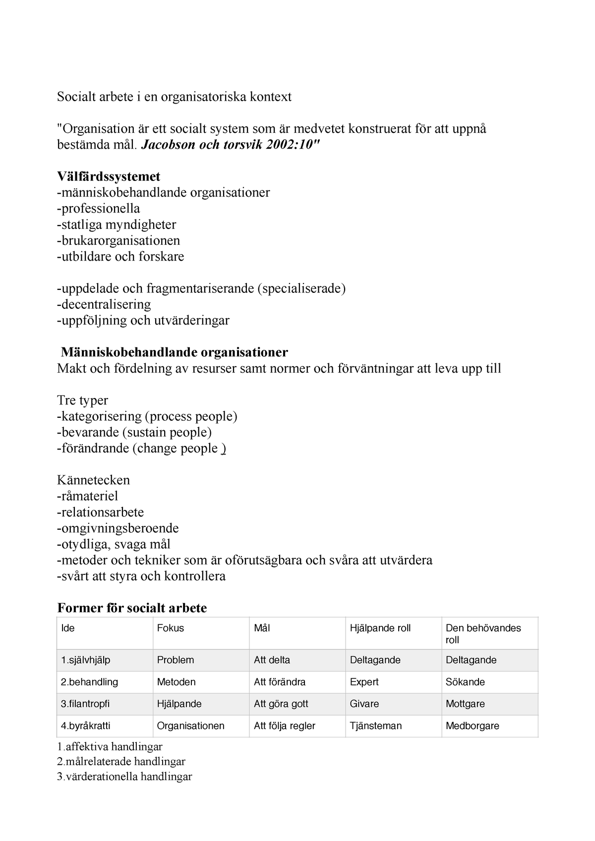 Organisation Och Handlingsutrymme - Socialt Arbete I En Organisatoriska ...