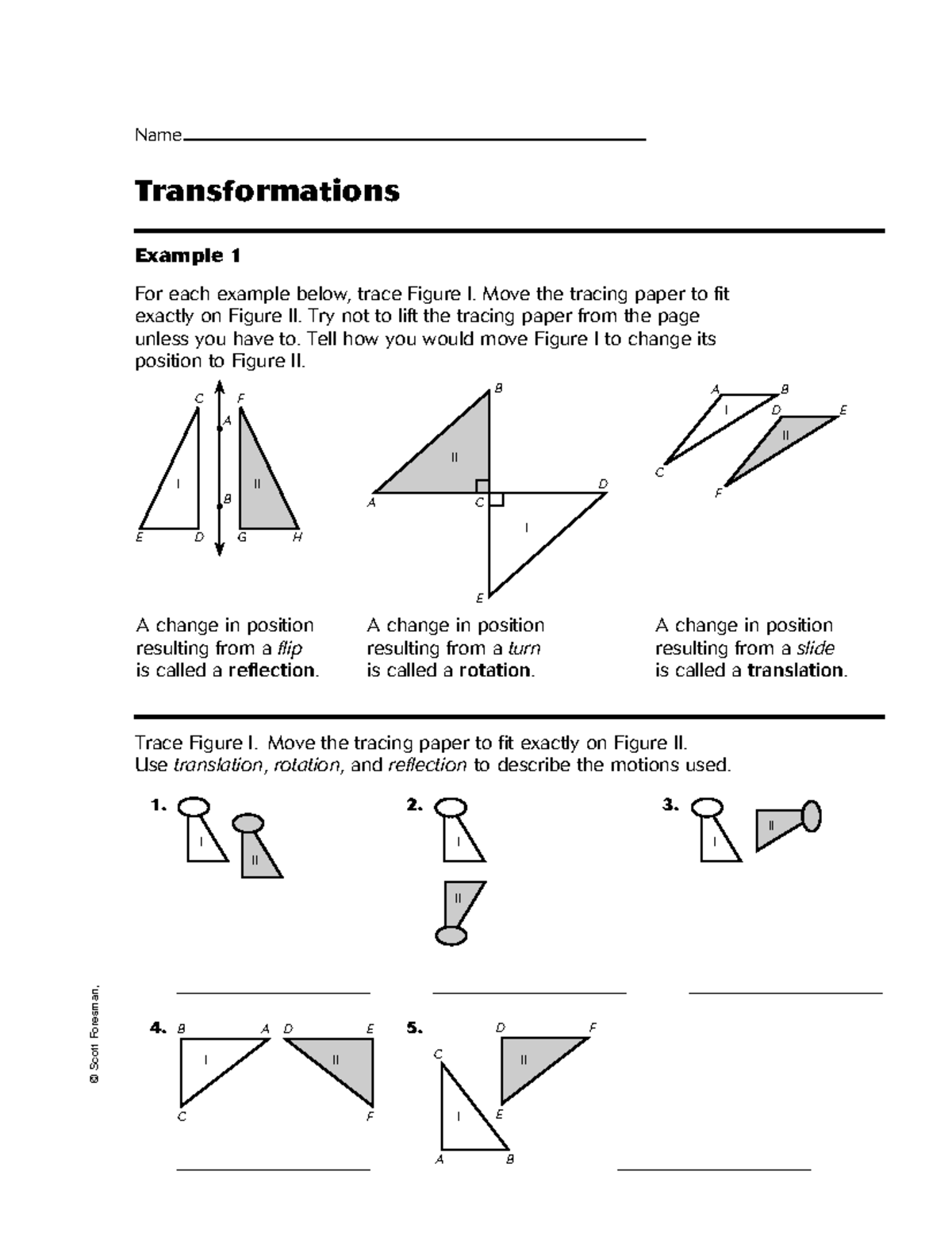 Math3 - Notes - TransformationsExample 1 For each example below, trace ...