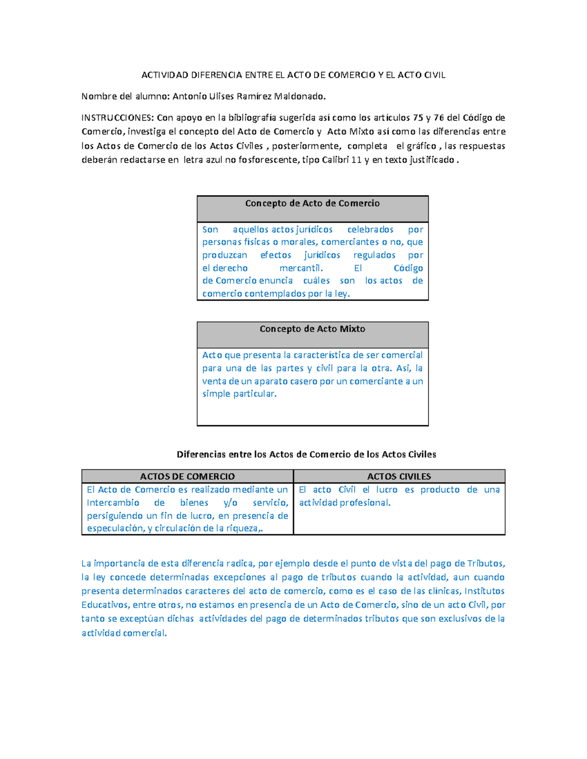 Acto Mercantil Y Civil ACTIVIDAD DIFERENCIA ENTRE EL ACTO DE COMERCIO ...