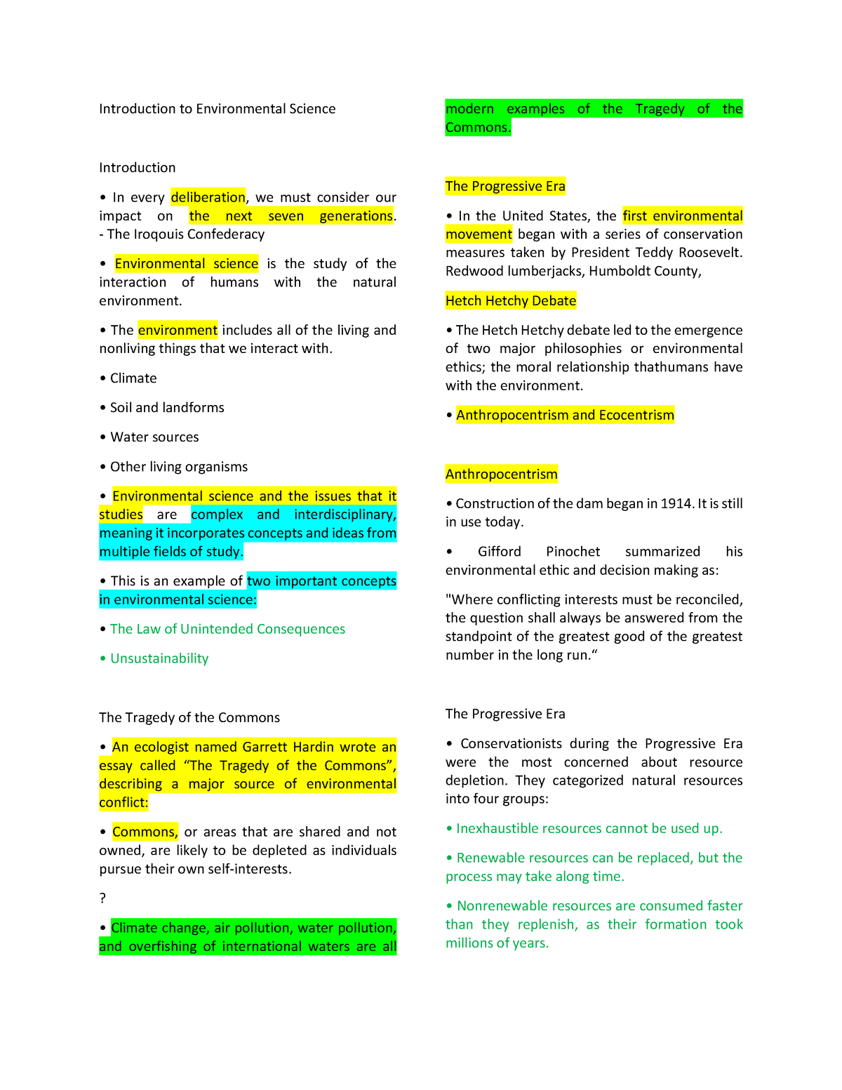 Reviewer Envisci - Lecture Notes About Environmental Science And ...