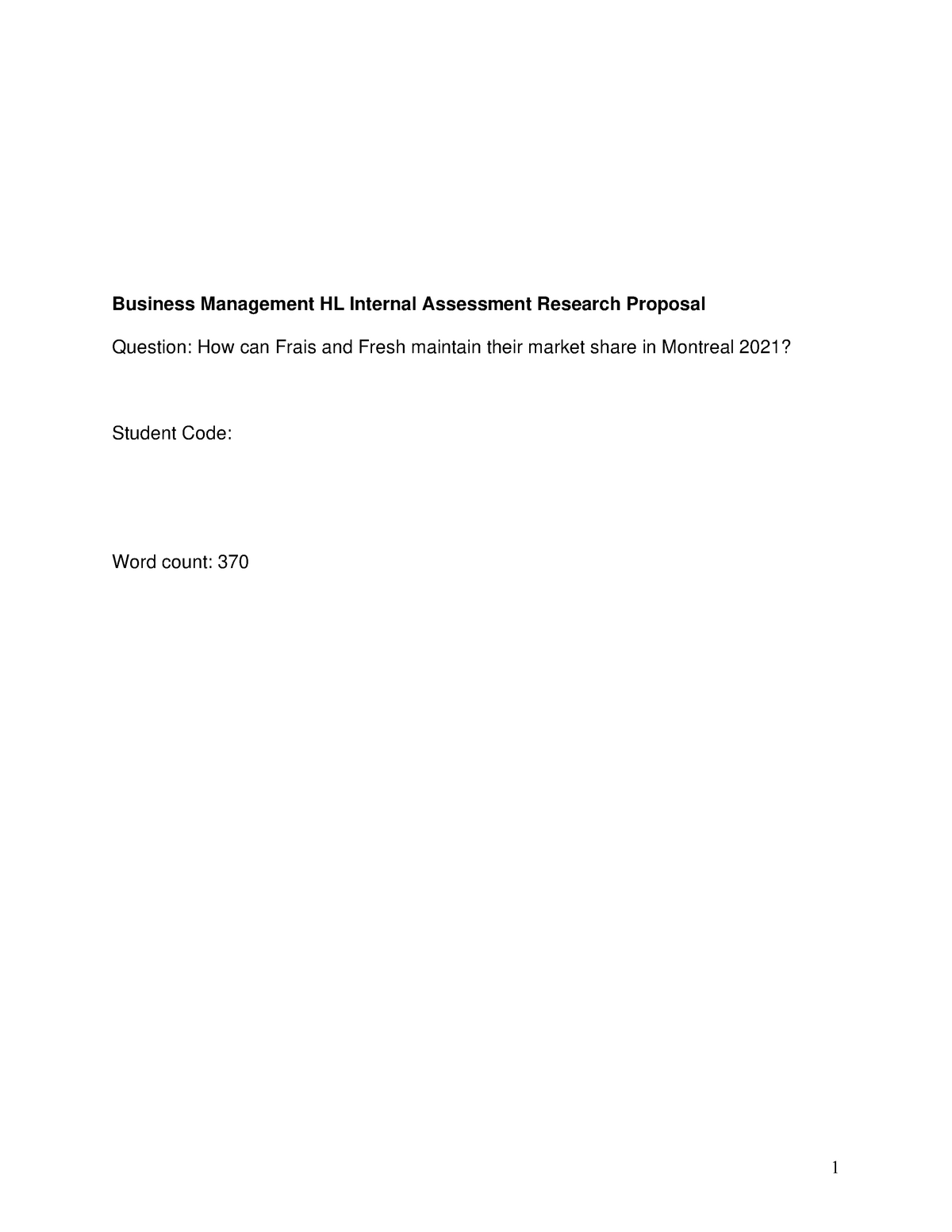 business ia research proposal