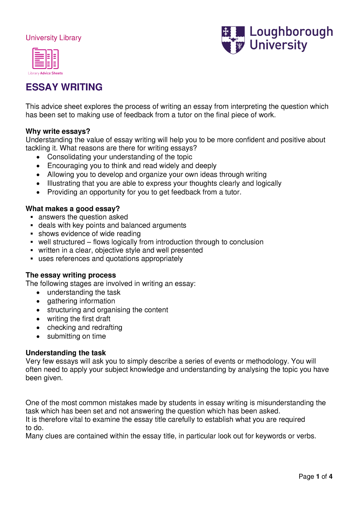 essay writing uni