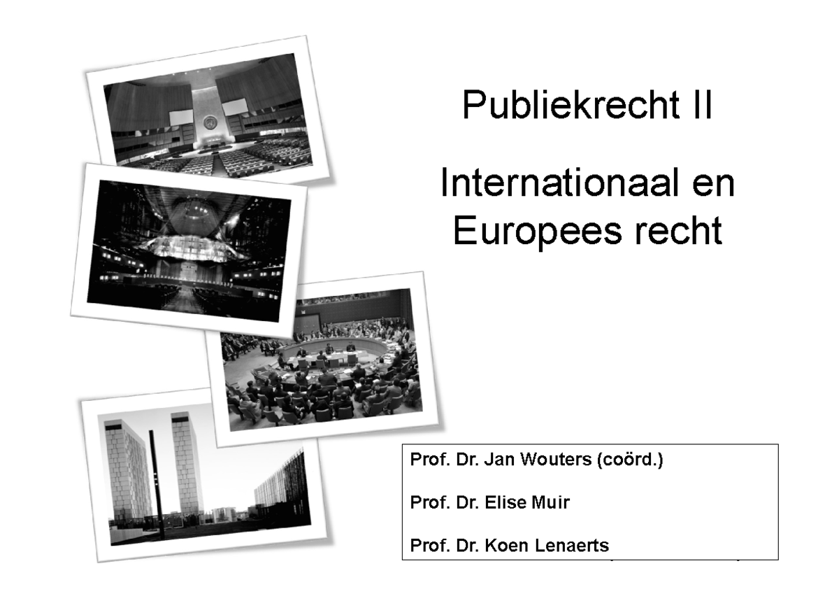 Oefensessie I - Slides oplossingen - Publiekrecht II Internationaal en