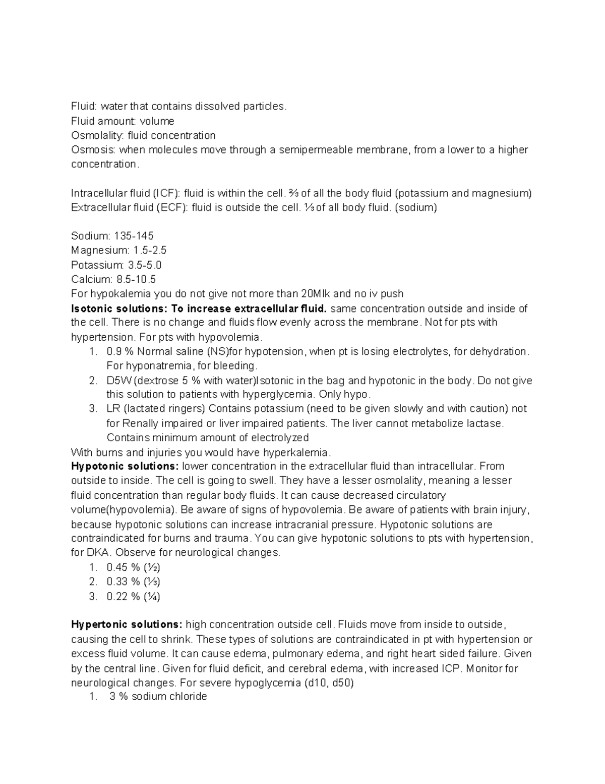 Electrolytes and fluid balance. Fluid water that contains dissolved