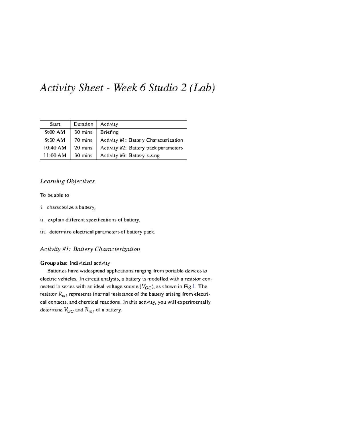EE1111 A W6S2 Activity sheet - Activity Sheet - Week 6 Studio 2 (Lab ...