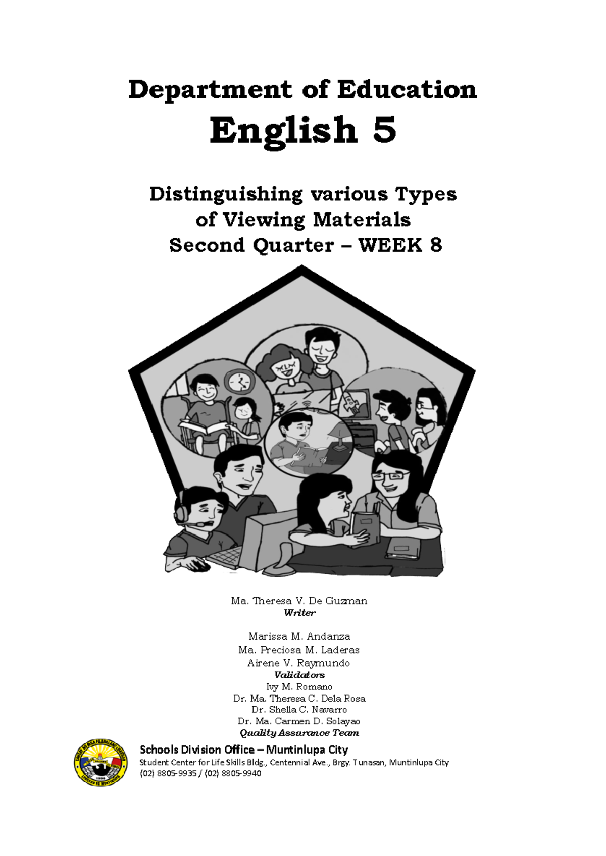 Module on English 5 - Various type of viewing material - Department of ...