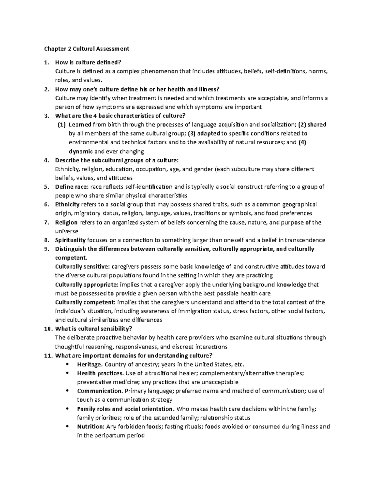 Chapter 2 Cultural Assessment - Chapter 2 Cultural Assessment How is ...