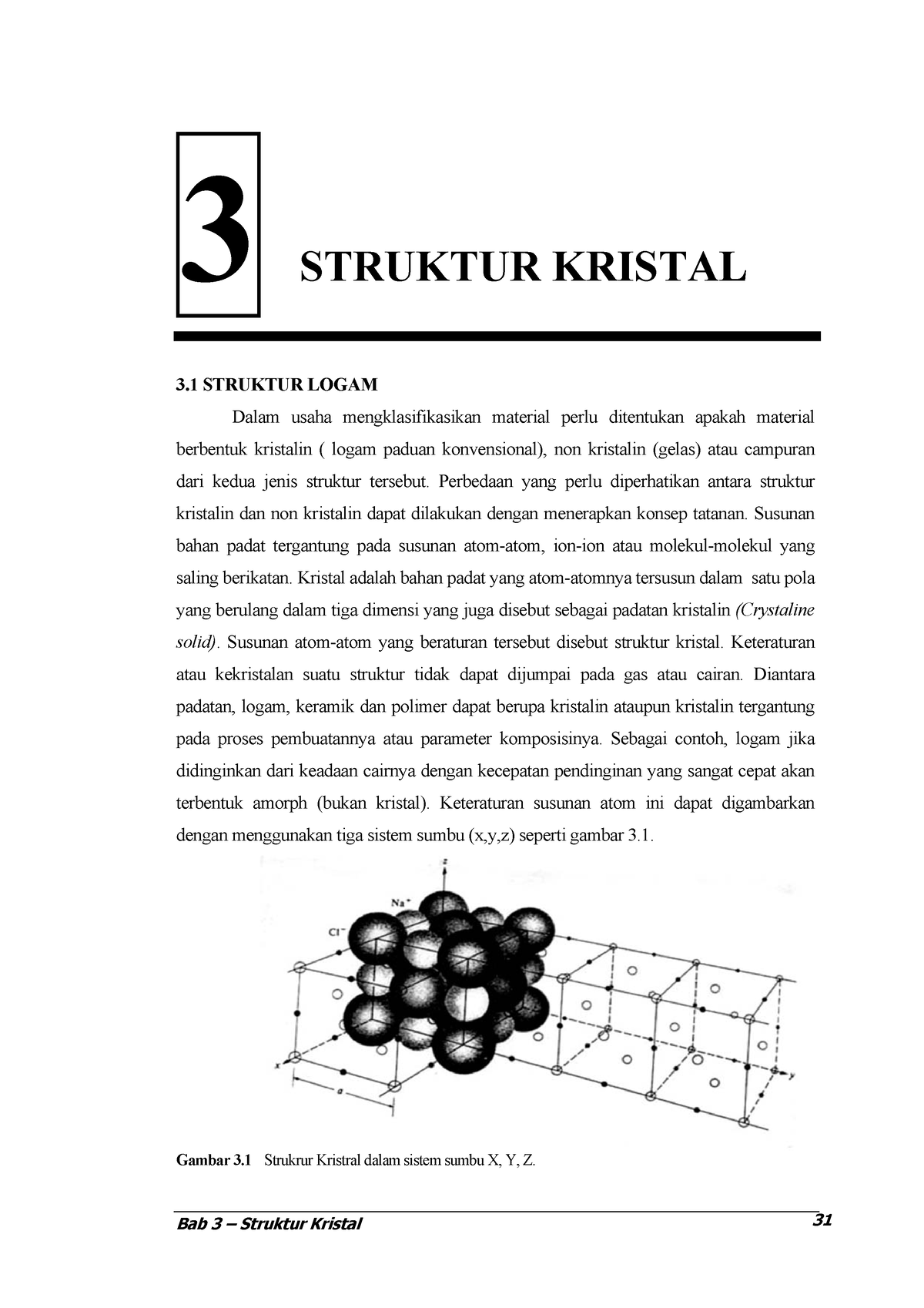 3 Struktur Kristal 3 1 Struktur Logam - 3 STRUKTUR KRISTAL 3 STRUKTUR ...