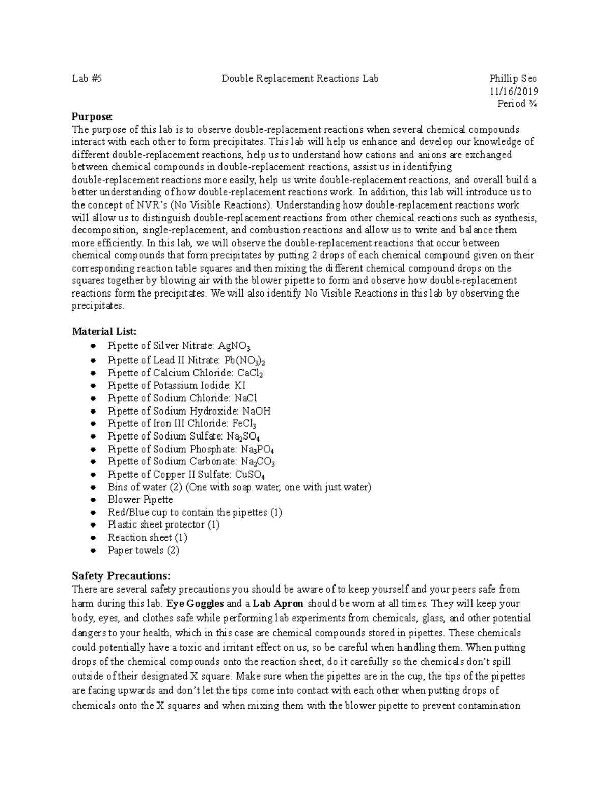 double-replacement-reactions-lab-report-lab-5-double-replacement