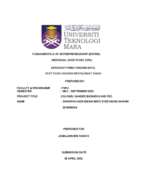 ENT530 - ent - Principles of Entrepreneurship - UiTM - Studocu