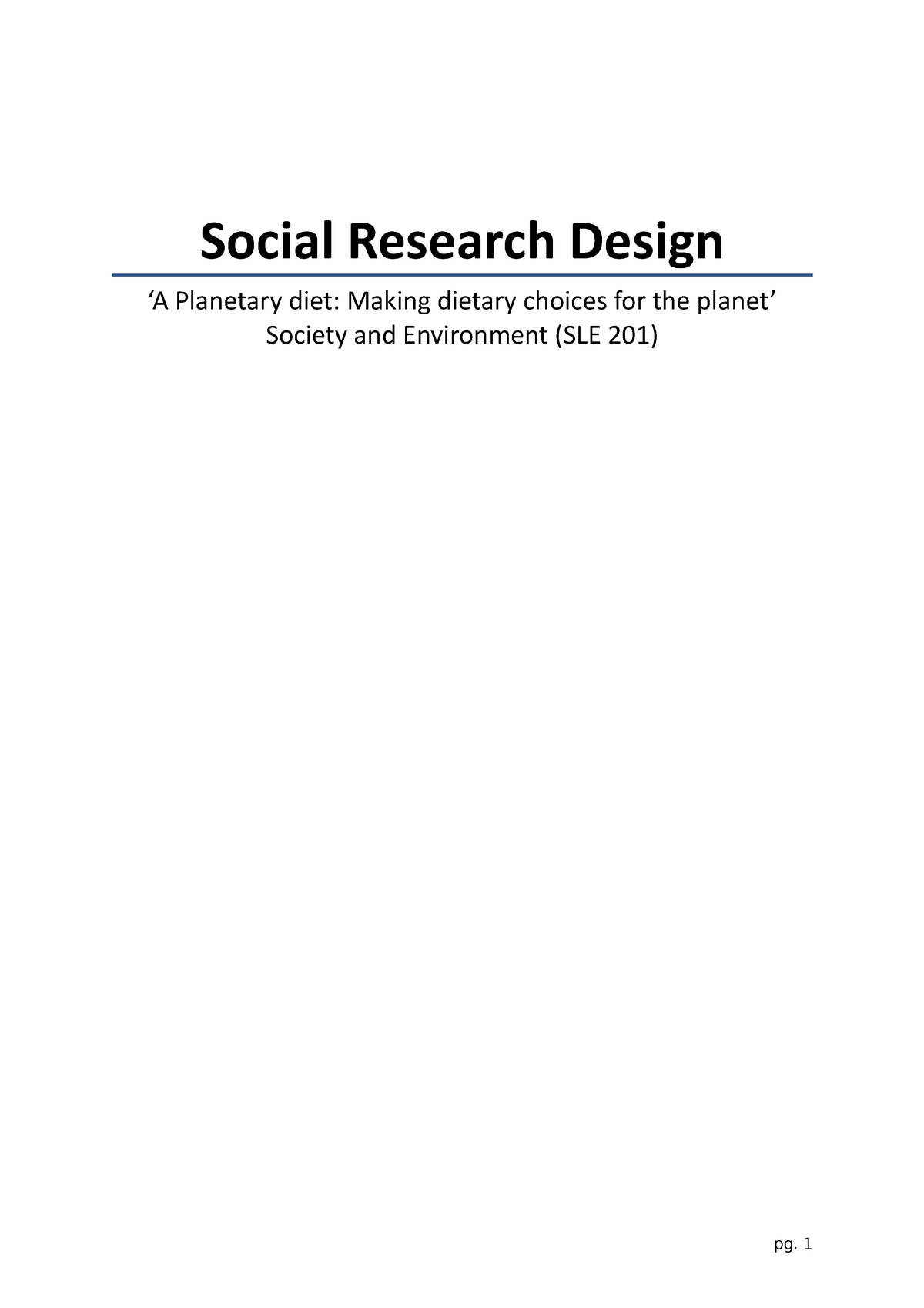 social research study design