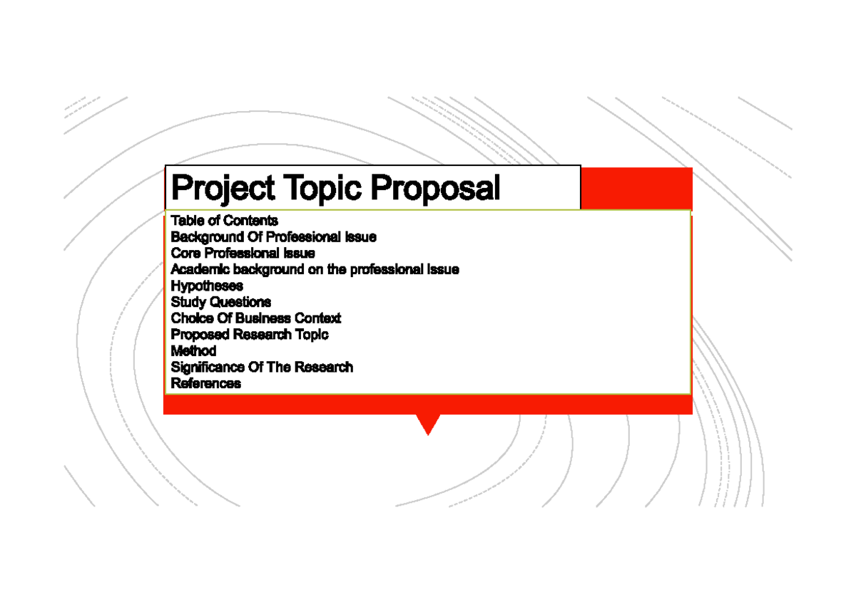 Ajoke project idea - Assessment - Project Topic Proposal Table of ...