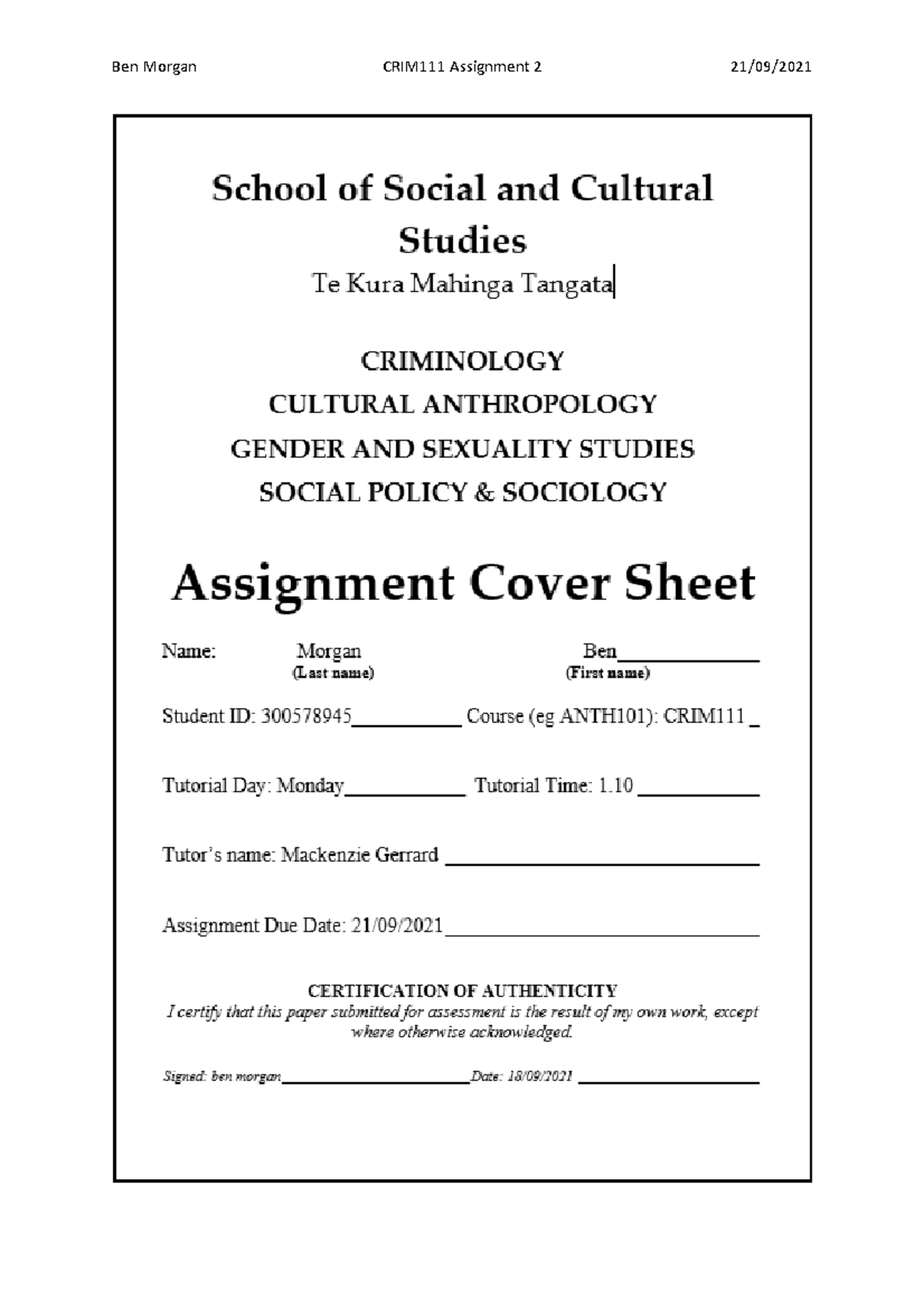 Crim111 Assignment 2 - Introduction: Ever since the emergence of ...