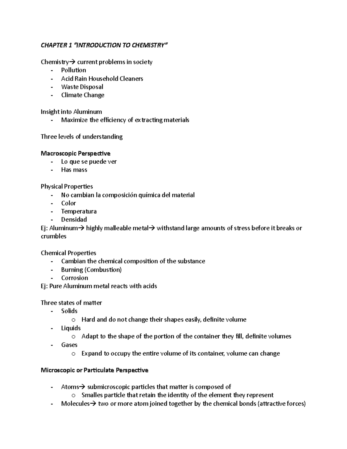 CHEM Notes 2020/2021 UA General Chemistry - CH 101 - Alabama - Studocu