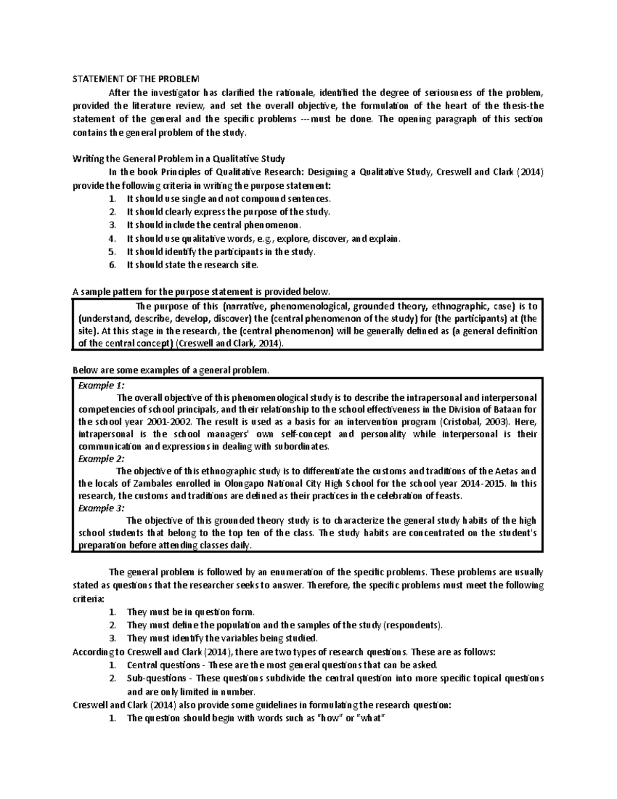 Statement-of-the-Problem - STATEMENT OF THE PROBLEM After the ...