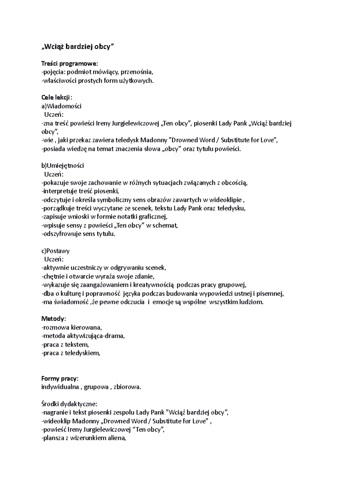 Sprawdzian Z Lektury Ten Obcy Wsip www.studocu.com