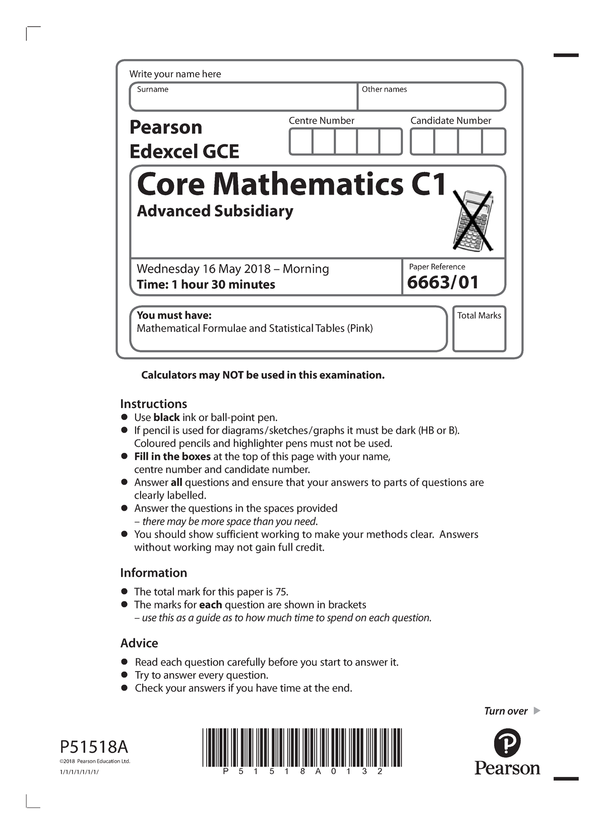 Questionpaper-Unit1(6663)-June2018 - Centre Number Candidate Number ...