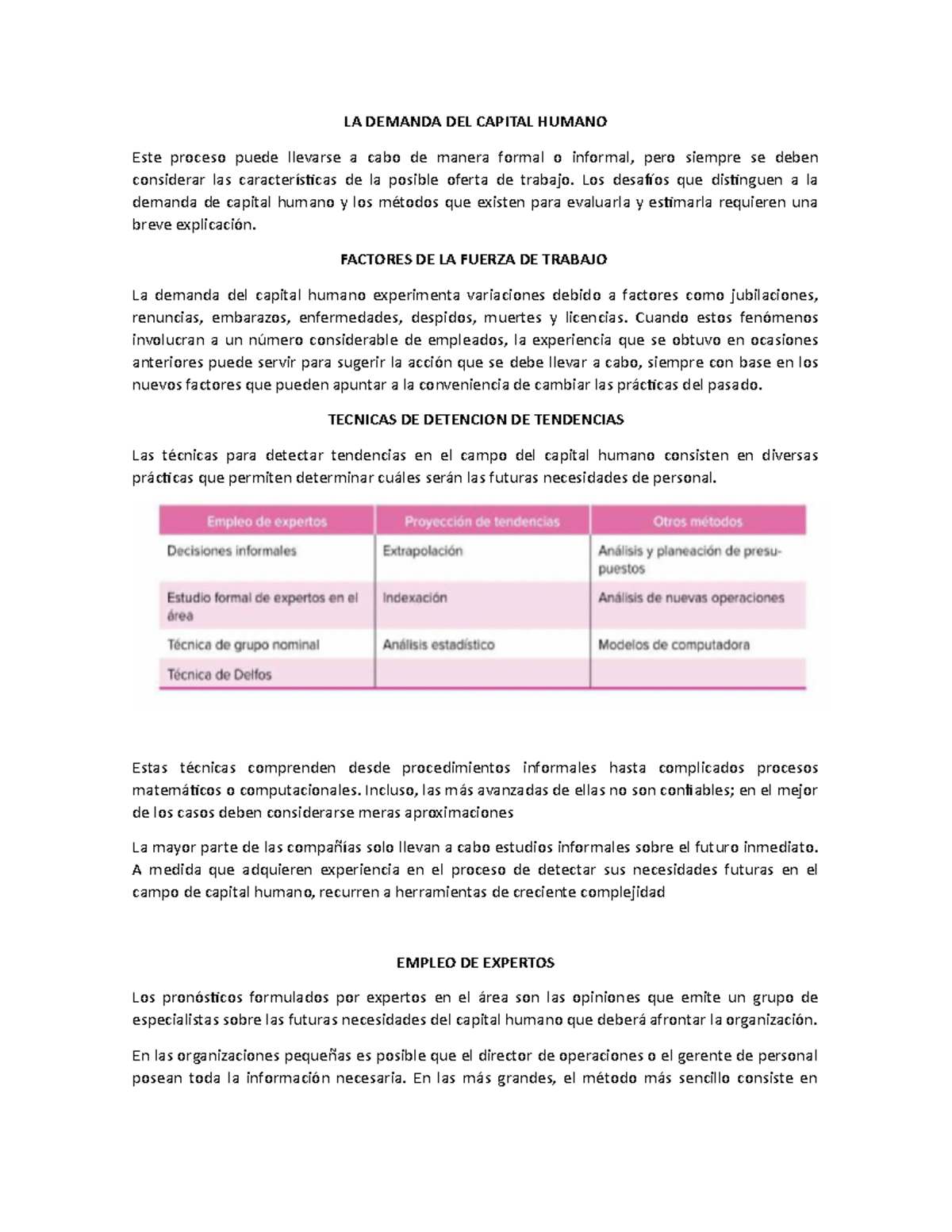 Exposicion Capital - LA DEMANDA DEL CAPITAL HUMANO Este proceso puede ...