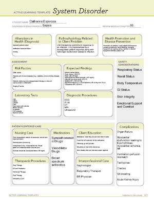 Dka System Disorder Template - Active Learning Templates Therapeutic 