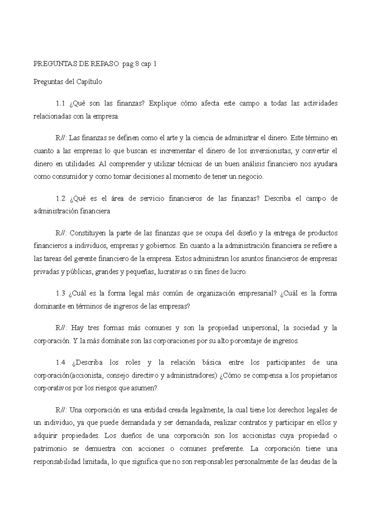 Preguntas De Repaso Cap 1 | Preguntas de repaso analisis y diseño – KMFU
