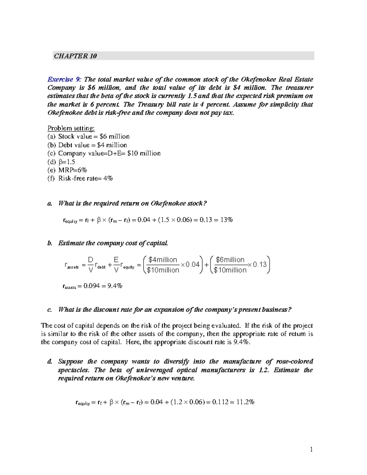 ch102010-0916181234-chapter-10-exercise-9-the-total-market-value-of