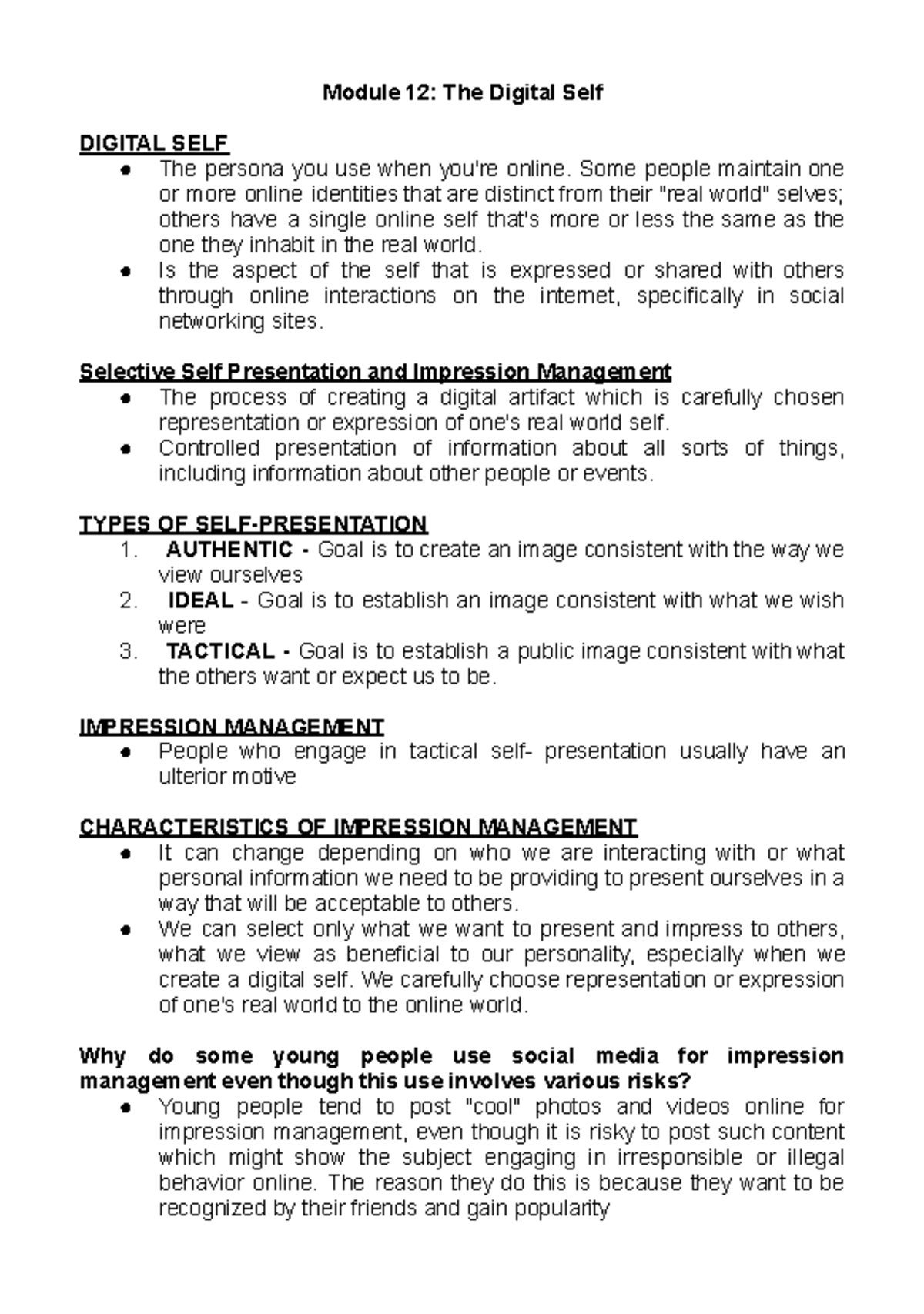 UTS-Module-12-15 - Understanding the Self - Module 12: The Digital Self ...