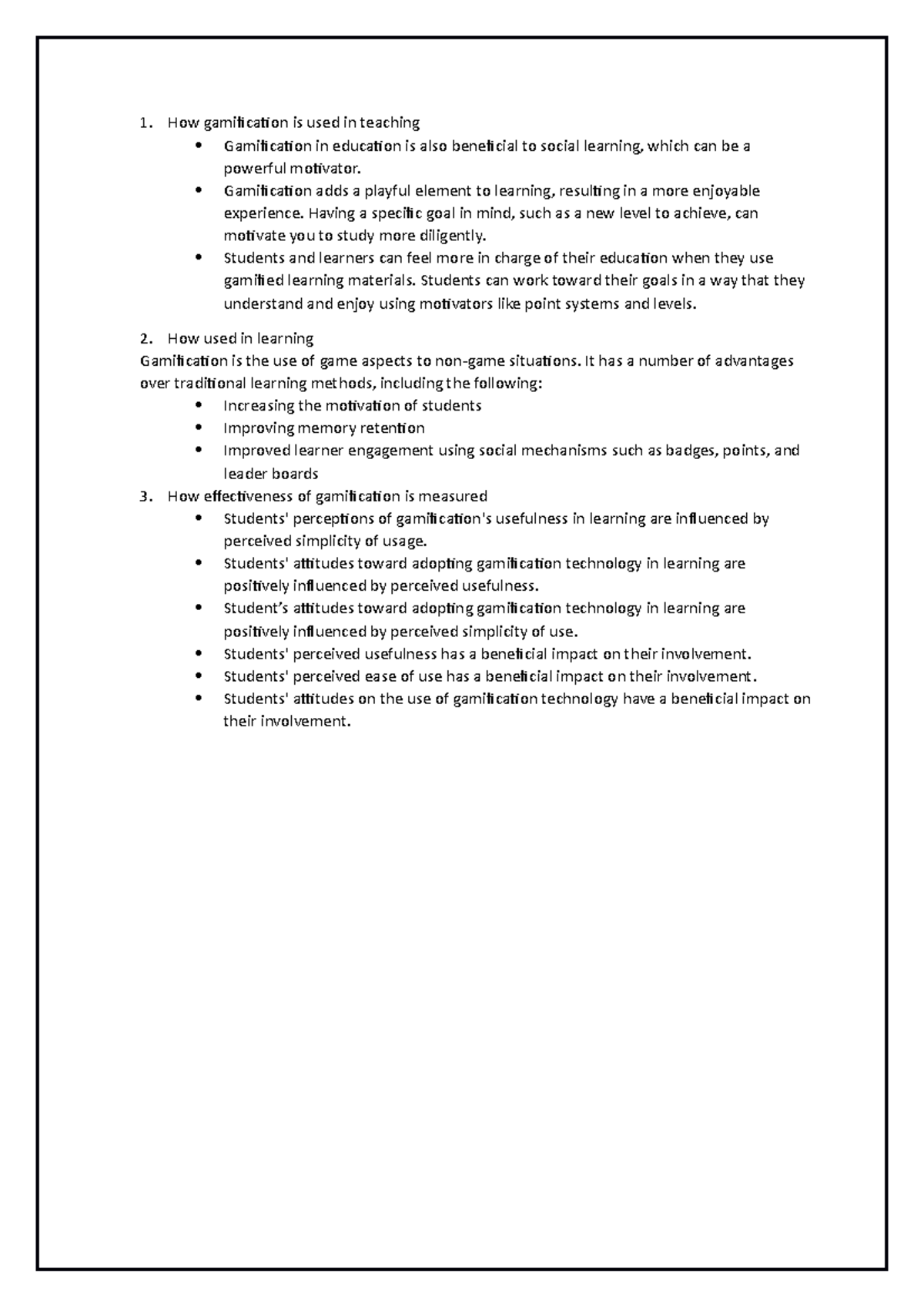Gamification answer and questions - How gamification is used in ...