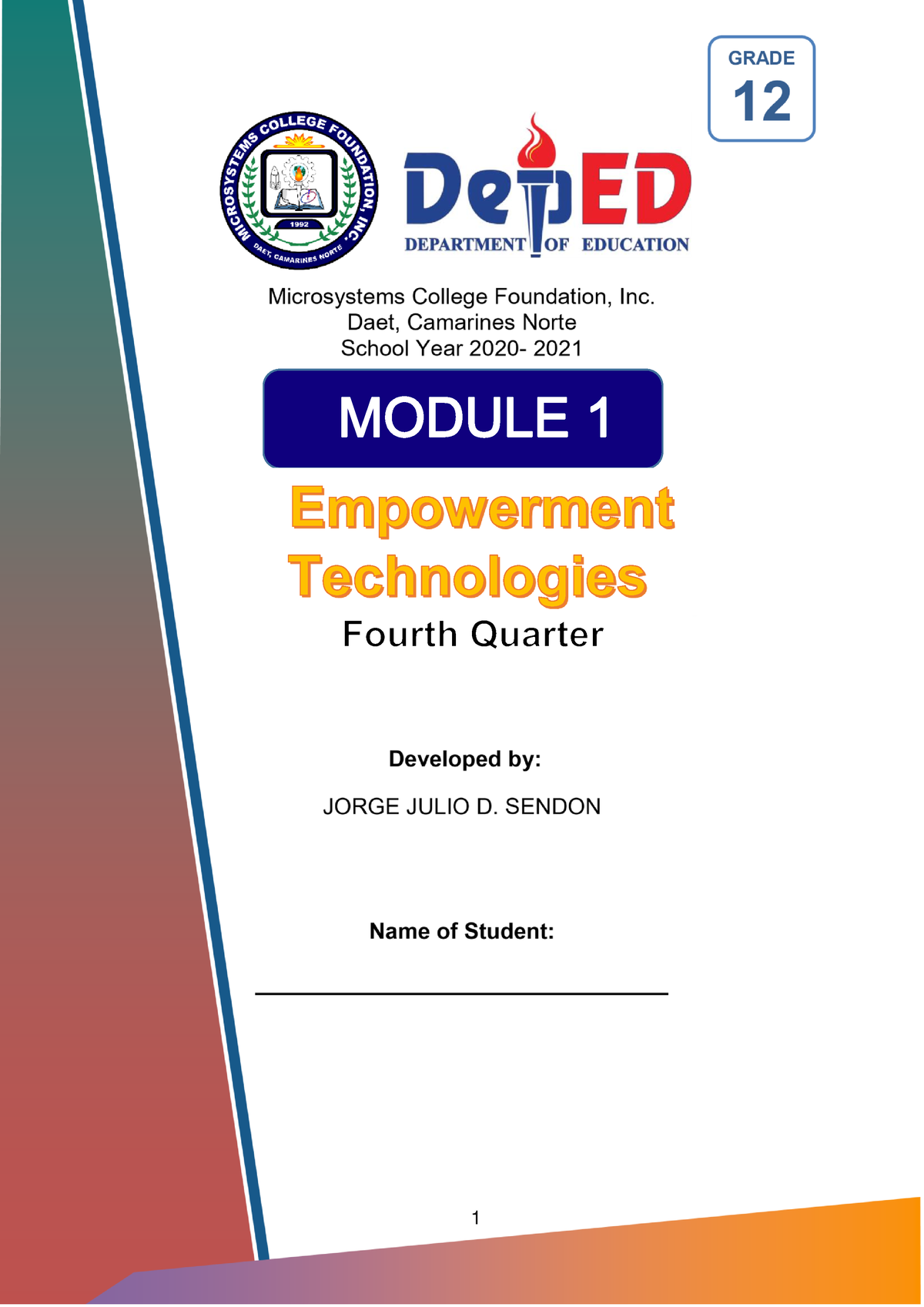 Module-1-Q4 - EMPOWER TECHNOLOGY - I. Introduction Empowerment ...