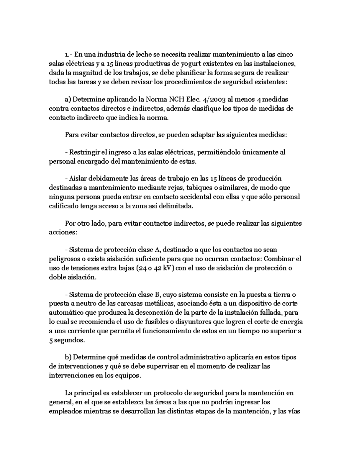 Tarea 8 Seguridad Electrica - 1.- En Una Industria De Leche Se Necesita ...