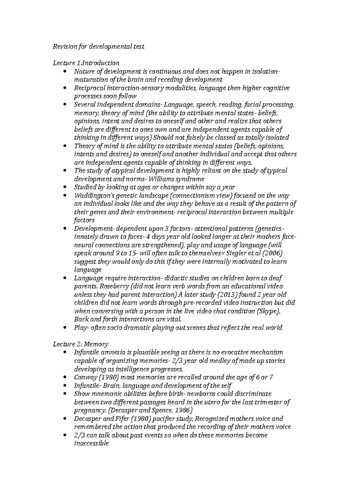 Revision for developmental test - Revision for developmental test ...