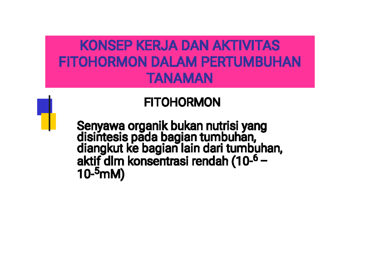 8. Konsep Kerja DAN Aktivitas Fitohormon Dalam Pertumbuhan Tanam ...