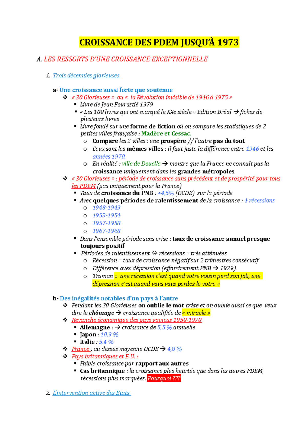 2. Croissance PDEM 1973 - CROISSANCE DES PDEM JUSQU’À 1973 A RESSORTS D ...