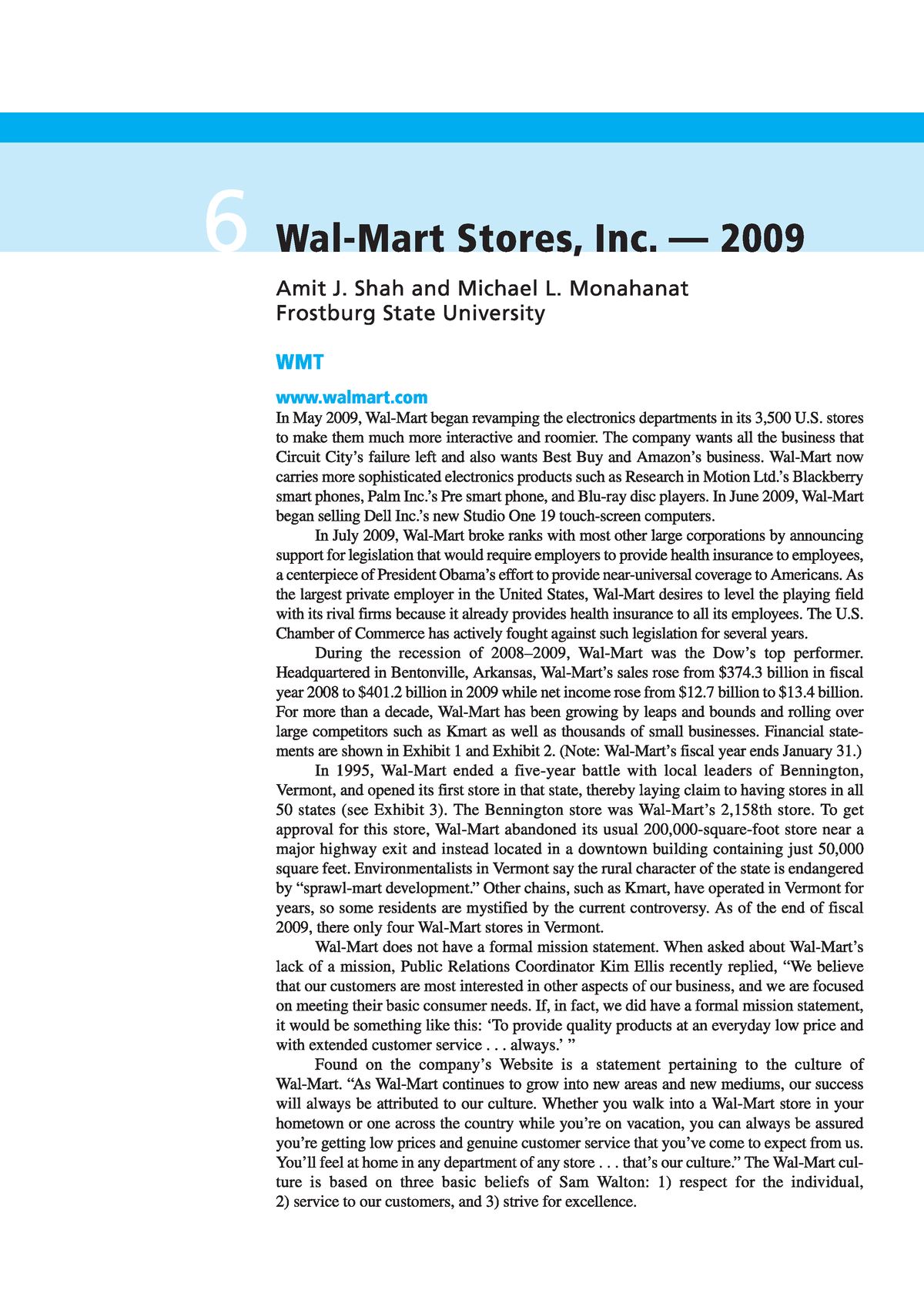 walmart case study strategic management pdf