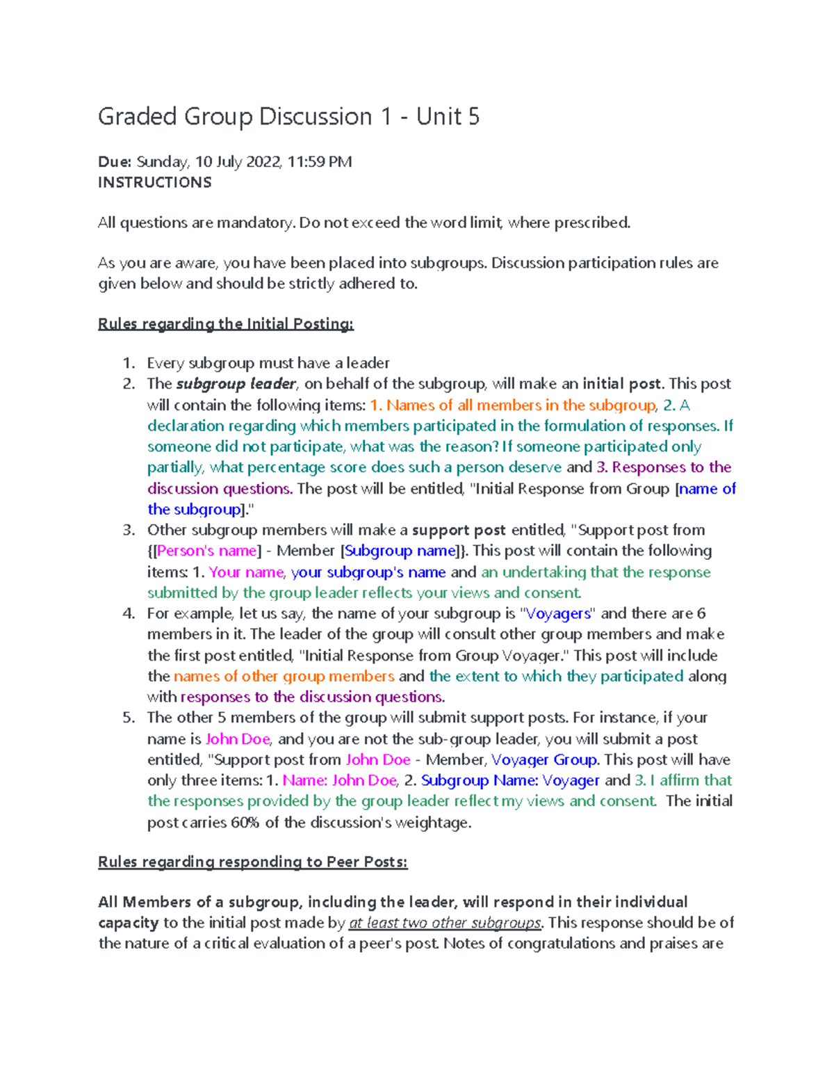 Graded Group Discussion 1 instructions Graded Group Discussion 1