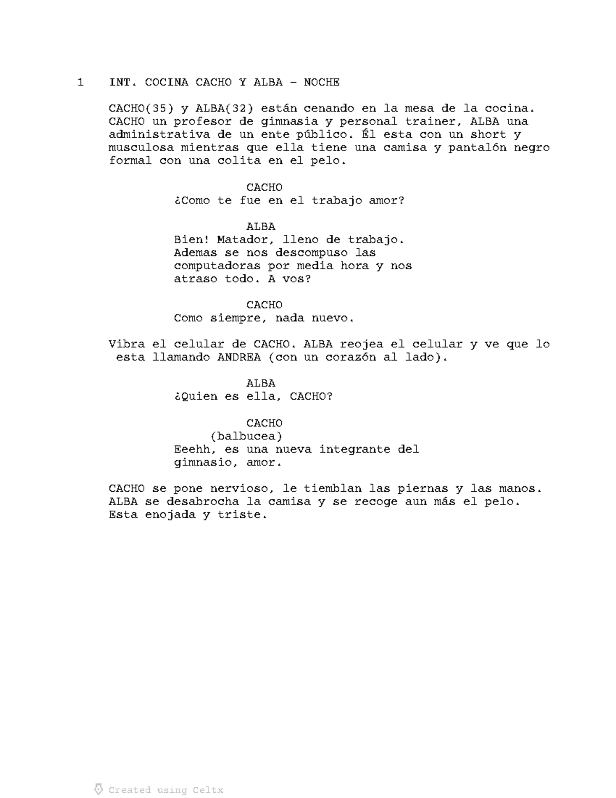 Script Final Feliz - Material de práctico - Created using Celtx 1 INT ...