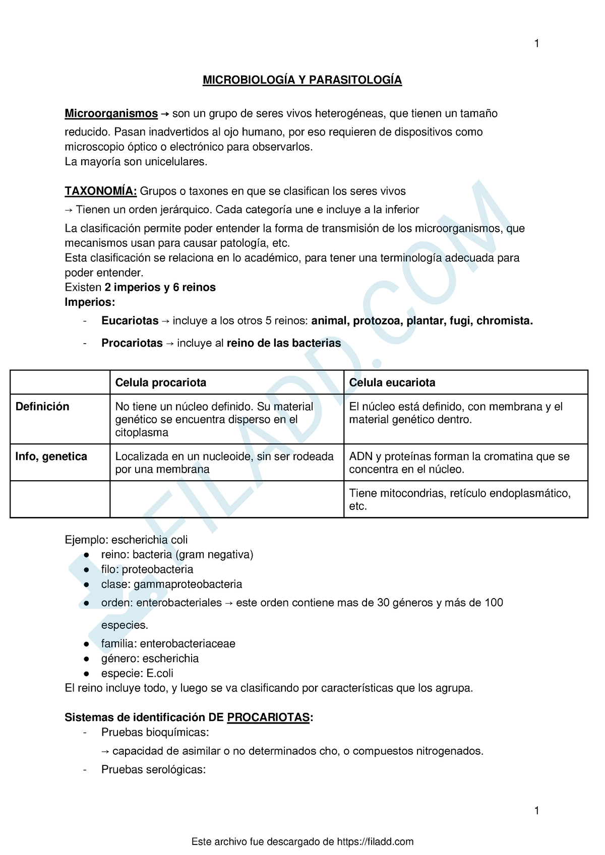 Microbiologia - Histología - 1 MicrobiologÍa Y ParasitologÍa 