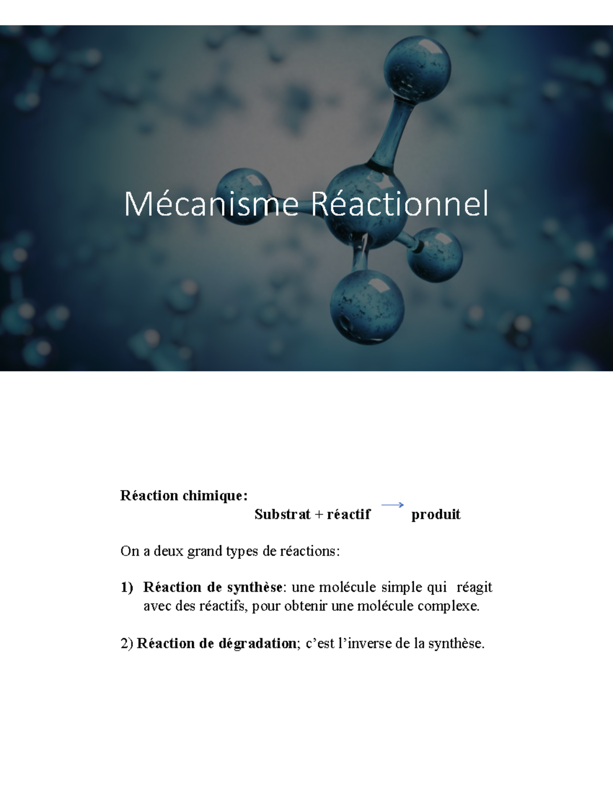 Mécanisme Réactionnel - Mécanisme Réactionnel Réaction Chimique ...