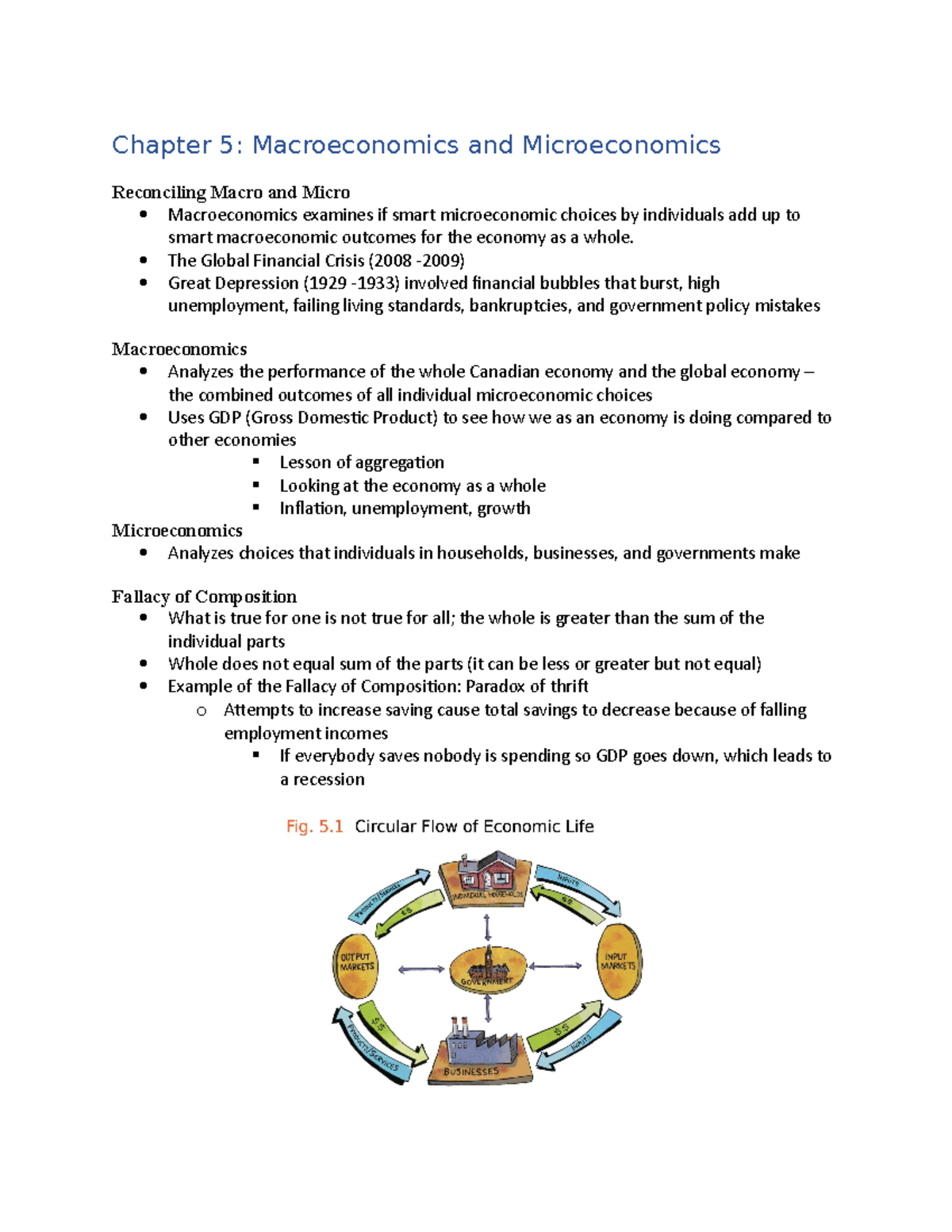 Midterm Notes - Chapter 5: Macroeconomics And Microeconomics ...