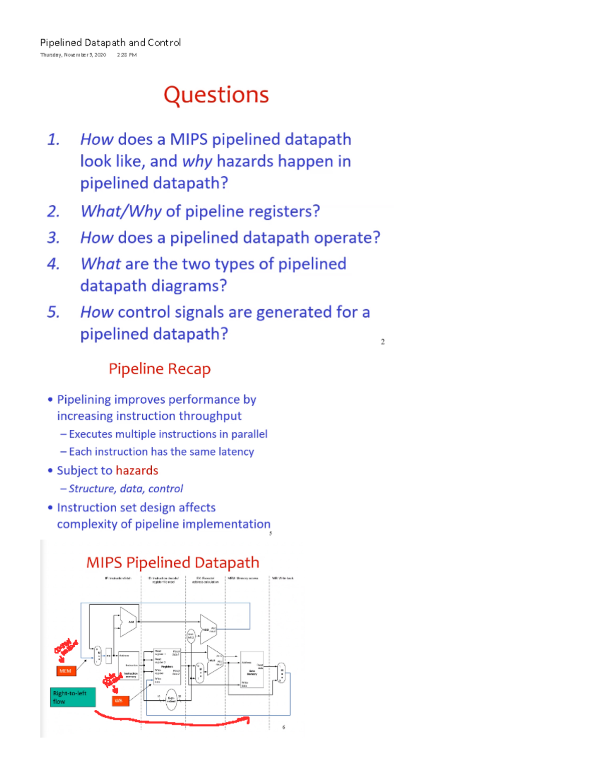 pipelined-datapath-and-control-cs-3340-w