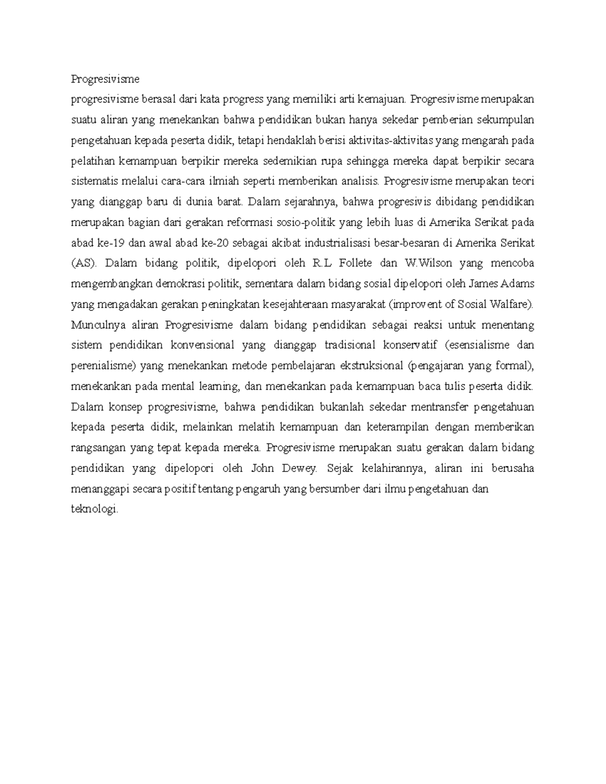 Progresivisme - education in primary shcool - Progresivisme ...