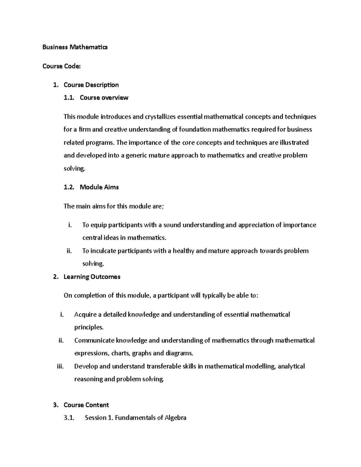 Business Mathematics - For class use only - Cooperate Finance - Studocu