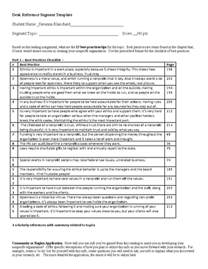 Dr 10 - desk reference - Nonprofit Leadership Desk Reference Segment ...