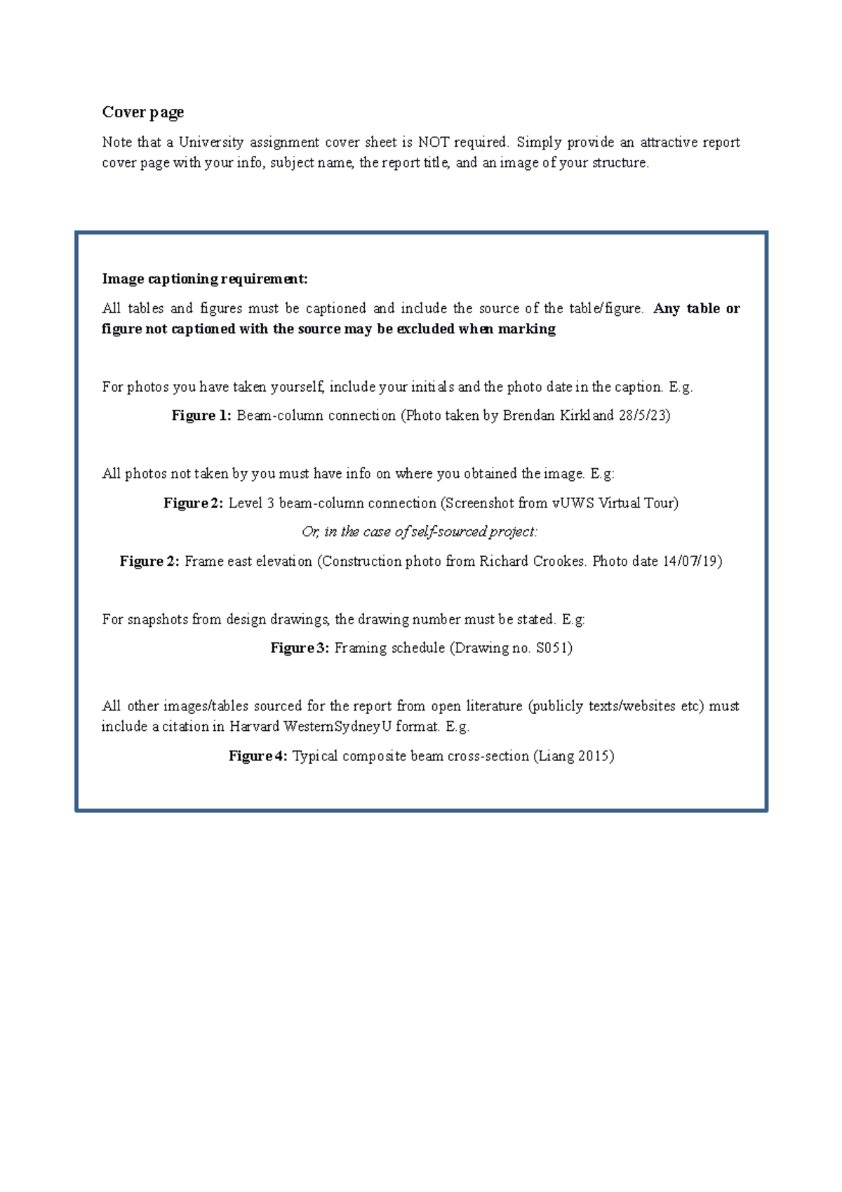 CIVL3016 Report template 2023 - Cover page Note that a University ...