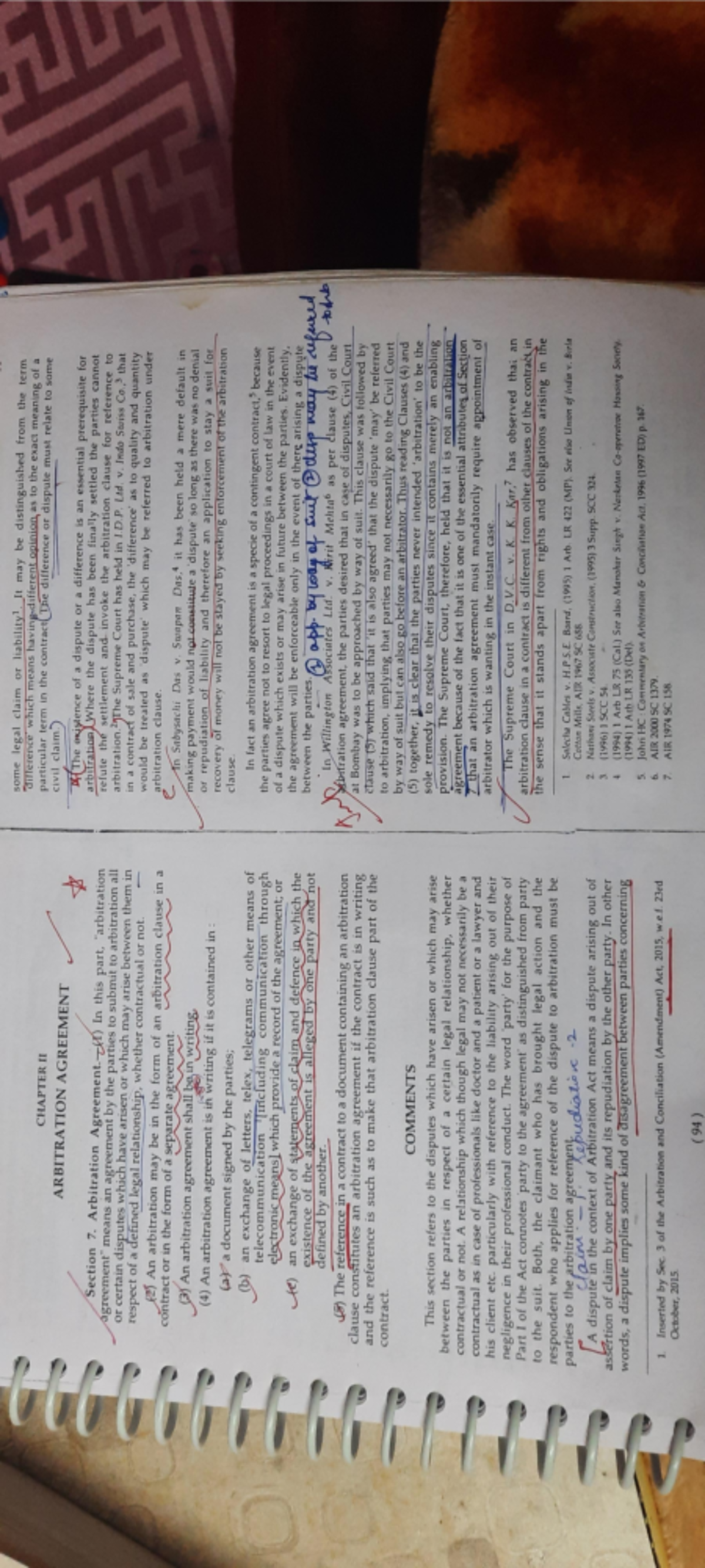 Arbitration agreement section 7 to 9 - some legal claim or liability1 ...