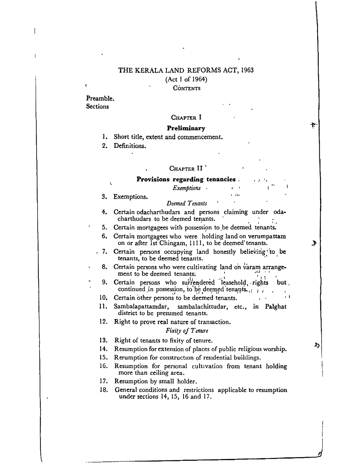 the-kerala-land-reforms-act-1963-no-preamble-sections-the-kerala