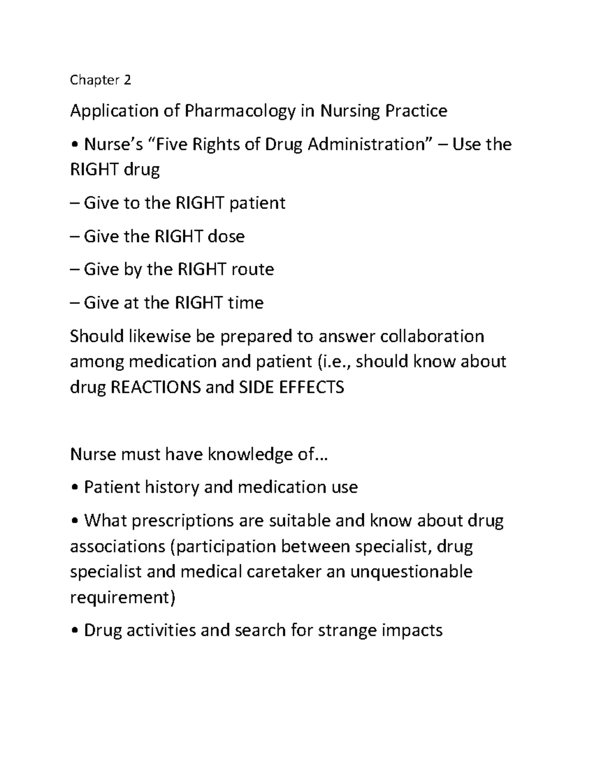 Pharmacology 2 - Lecture Notes 2 - BIO 251 - ECC - Studocu