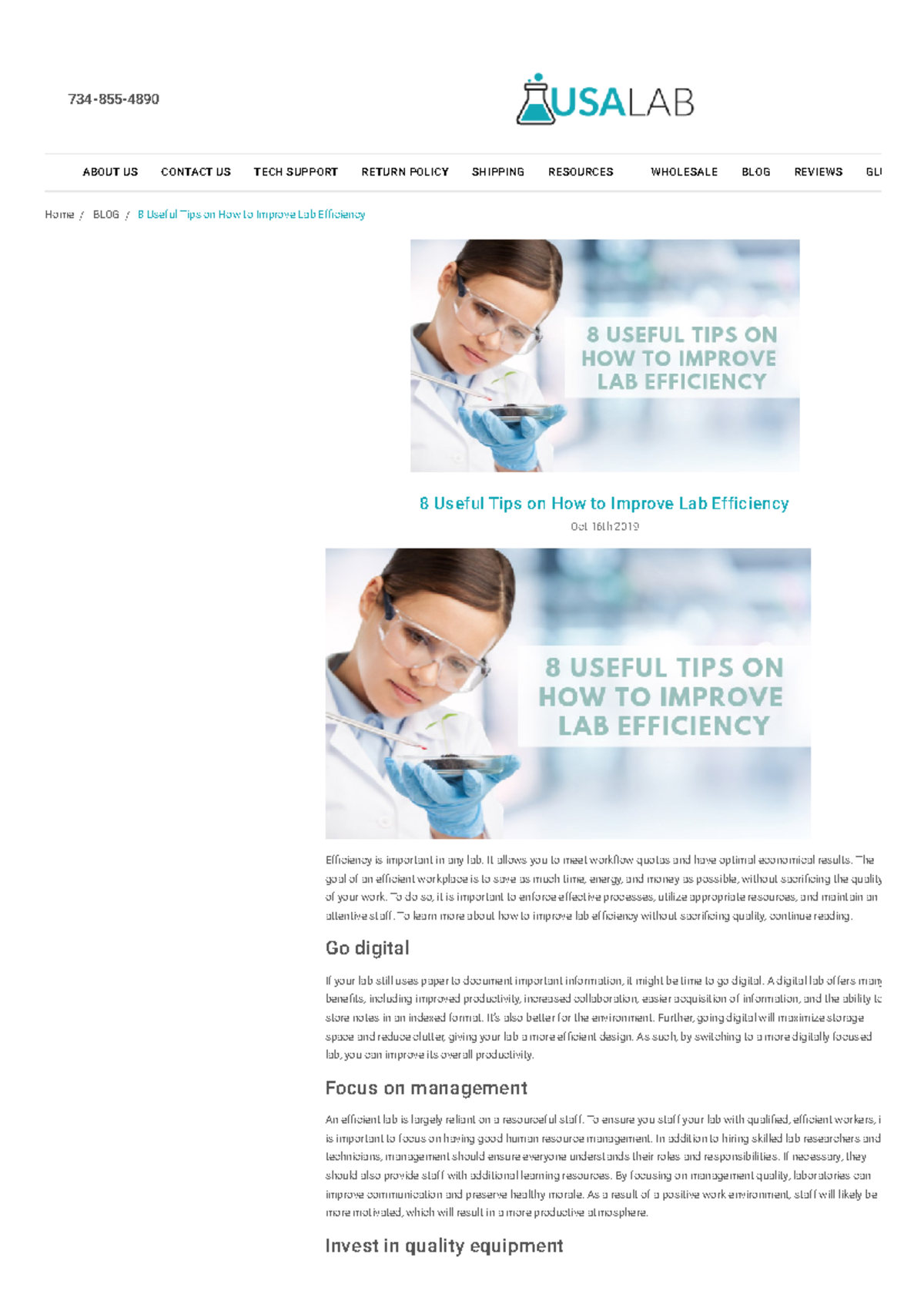 8 Useful Tips on How to Improve Lab Efficiency USA Lab 1617740301135
