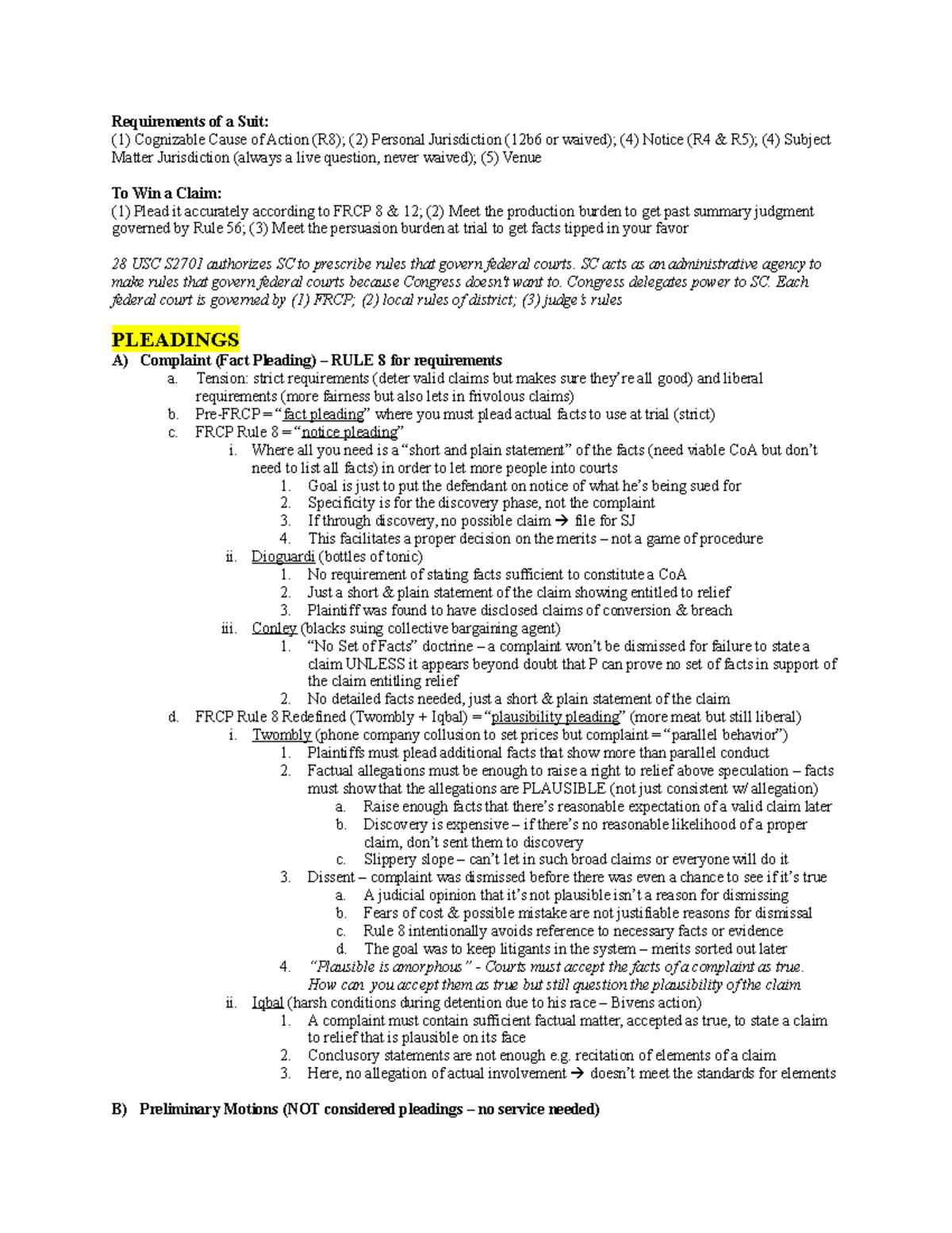 civil-procedure-law-outline-3-requirements-of-a-suit-1-cognizable