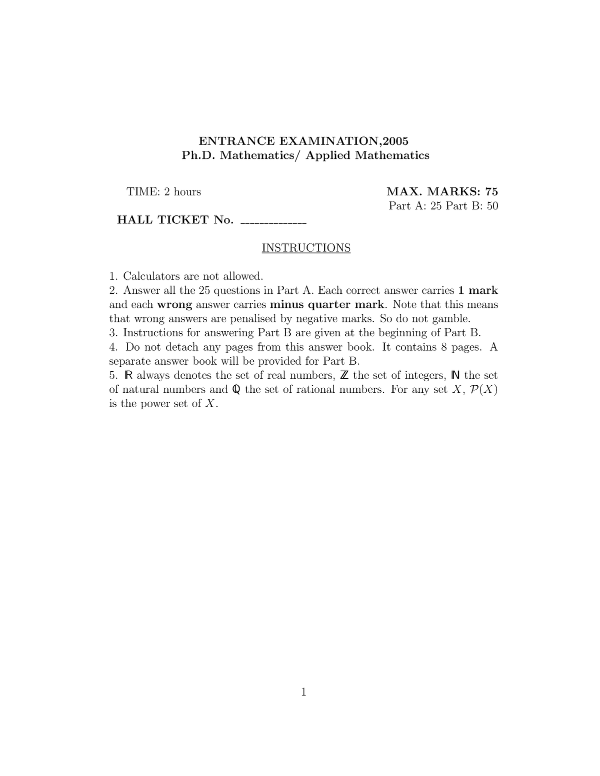 anna university phd entrance exam model question paper