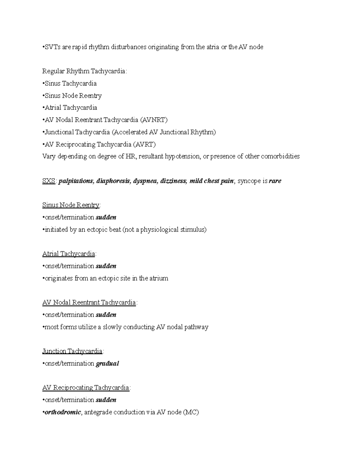 AV Block Types Lecture 5 SVTs Are Rapid Rhythm Disturbances 